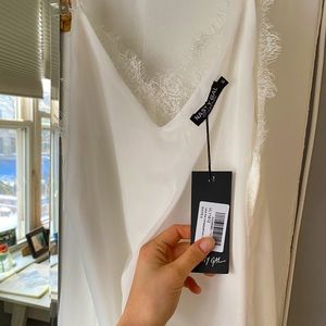 Nastygal White Lace Tank